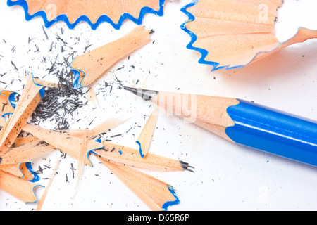 Schärfen Sie Bleistift, Isolated On White Background. Stockfoto