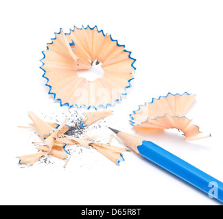 Schärfen Sie Bleistift, Isolated On White Background. Stockfoto