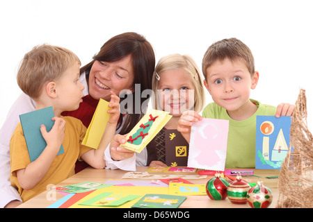 Weihnachten, Basteln, Vorschule Stockfoto