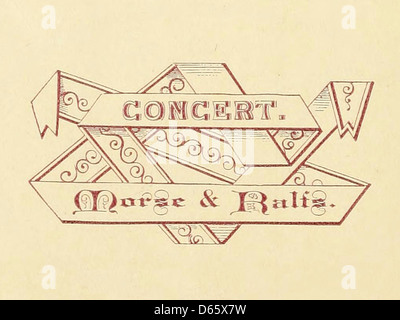 Eine Werbung für Harpels Typograph Artistic Printing aus dem frühen 20. Jahrhundert, in der sie ihre Schriftzerstellung und künstlerische Druckproduktion vorstellt. Das Bild unterstreicht die feine Handwerkskunst der Typografie, des Schriftzerlegens und der Drucktechniken, die Harpel bei der Herstellung hochwertiger Druckmaterialien verwendet. Stockfoto