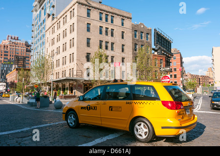 New York, NY Gansevoort Plaza im Meatpacking District Stockfoto