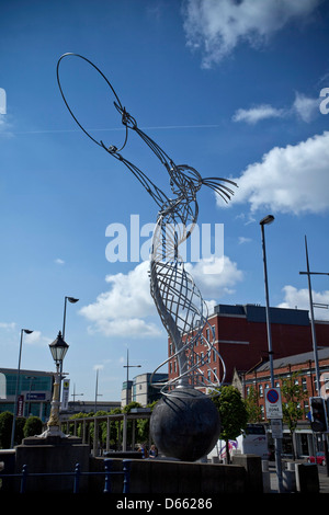 Leuchtfeuer der Hoffnung Statue Belfast Nordirland Stockfoto