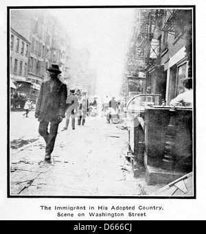 Eine Sozialstudie von der Washington Street District von New York City (1914) Stockfoto