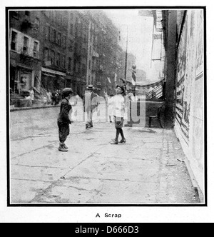 Eine Sozialstudie von der Washington Street District von New York City (1914) Stockfoto