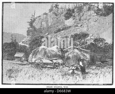 Einen Sommerurlaub. Eine kurze Beschreibung von einigen der beliebtesten Ferienorte in Wisconsin, Michigan und Minnesota, und die Wege, mit denen Sie erreicht werden können (1884) Stockfoto