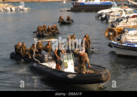 Französische Marine Commando, Collioure, Frankreich. Stockfoto