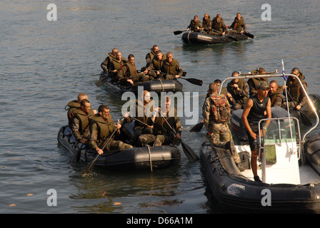 Französische Marine Commando, Collioure, Frankreich. Stockfoto