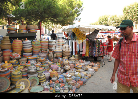 Französischen Markt Collioure Südfrankreich Stockfoto