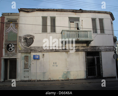 Verlassene Gebäude in Aruba Stockfoto