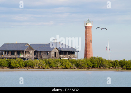 Lydia Ann Leuchtturm in der Nähe von Port Aransas und Aransas Pass, Texas, USA Stockfoto