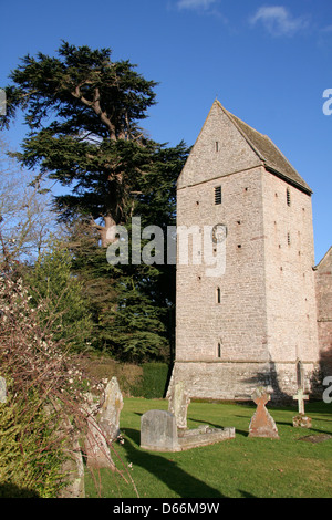 Saddleback Turm St. James Kirche Kinnersley Herefordshire England UK Stockfoto