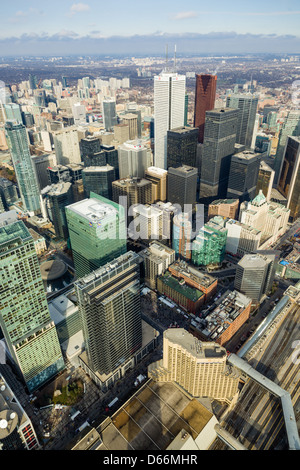 Blick auf die Innenstadt von Toronto vom CN Tower Stockfoto