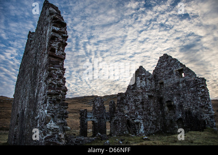 Calda Haus Ruinen, Sutherland, Schottisches Hochland Stockfoto