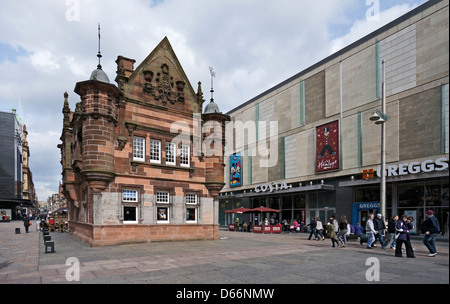 Die alten Glasgow U-Bahn-Eingang und St. Enoch Einkaufszentrum St. Enoch Square in Glasgow Schottland Stockfoto