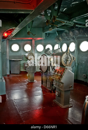 Das Ruder der USS North Carolina Stockfoto