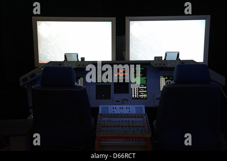 Space Shuttle Trainer Simulator cockpit Stockfoto