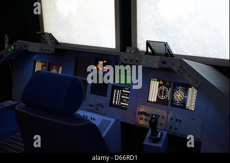 Space Shuttle Trainer Simulator cockpit Stockfoto