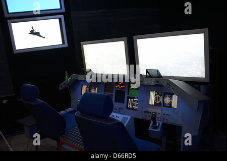 Space Shuttle Trainer Simulator cockpit Stockfoto