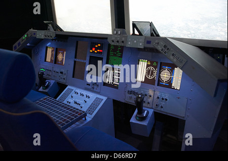 Space Shuttle Trainer Simulator cockpit Stockfoto