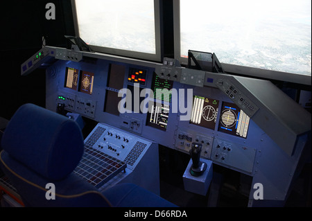 Space Shuttle Trainer Simulator cockpit Stockfoto