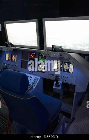 Space Shuttle Trainer Simulator cockpit Stockfoto