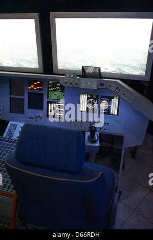 Space Shuttle Trainer Simulator cockpit Stockfoto