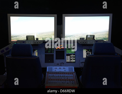 Space Shuttle Trainer Simulator cockpit Stockfoto