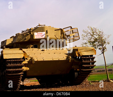 Panzer am Mount Avital und Mount Bental Nature Reserve, Golan Heights, Israel beste Wanderwege in den Golan Heights, Israel. Stockfoto