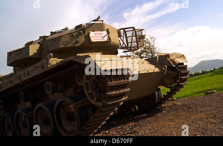 Panzer am Mount Avital und Mount Bental Nature Reserve, Golan Heights, Israel beste Wanderwege in den Golan Heights, Israel. Stockfoto