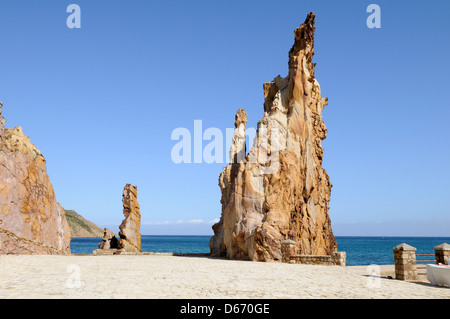 Die Nadeln Les Aiguilles auf Tabarka beach Coral Coast Tunesien Stockfoto