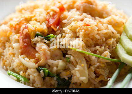 Gebratener Reis. Teil einer Serie von neun asiatischen Speisen Stockfoto