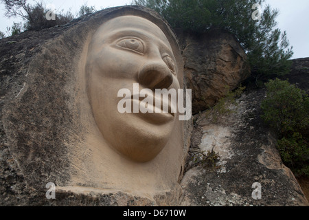 Wald der Gesichter in Guadalajara Stockfoto