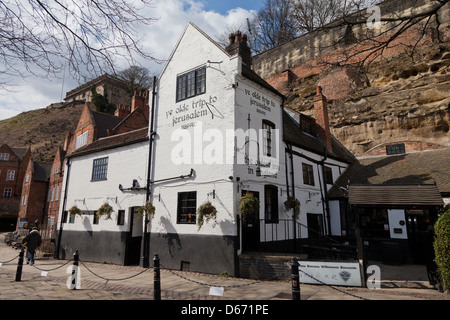 Ye Olde Reise nach Jerusalem, Englands ältestes Gasthaus Stockfoto
