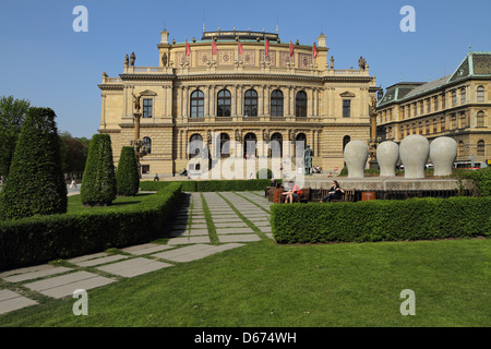 Rudolfinum Prag Tschechische Republik Concert Hall Neo-Renaissance-Musik Auditorium Konzertsaal Stockfoto