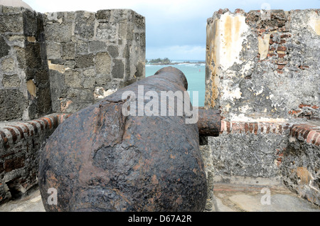 Kanonikus am El Morro, San Juan National Historic Site, San Juan, Puerto Rico Stockfoto