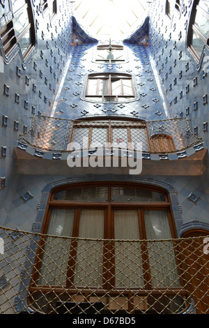 Treppe Innen Barcelona Cataluna Spanien Casa Batlo Haus Der