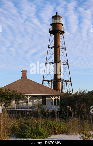 Sanibel Island Light oder Point Ybel Light ist der erste Leuchtturm an Floridas Golfküste nördlich von Key West Stockfoto