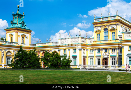 Das 17. Jahrhundert Wilanów königlichen Palast in Warschau, Polen. Stockfoto