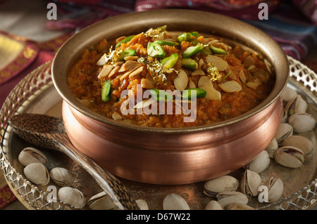 Gacar Halwa Karotte Halwa traditionelles indisches dessert Stockfoto