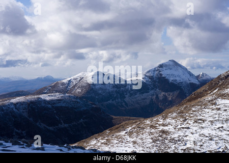 Blick auf Cul Beag aus Cul Mor schottischen Highlands. Stockfoto