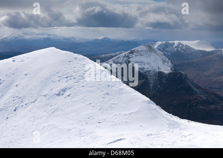 Blick auf Cul Beag aus Cul Mor schottischen Highlands. Stockfoto