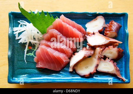 Sashimi (roher Fisch), nicht Sushi. Stockfoto