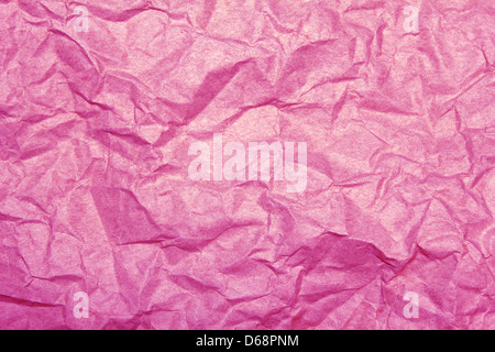 Rosa zerknittertes Papierhintergrund Stockfoto