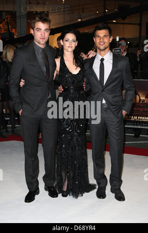 Robert Pattinson Kristen Stewart Taylor Lautner The Twilight Saga: Breaking Dawn: Teil Filmpremiere bei Westfield statt Stockfoto