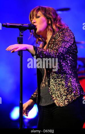 Kelly Clarkson führt live im Konzert am Chicago Theatre in Chicago Illiis, USA Stockfoto