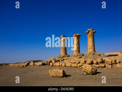 Neuen Reiches Fort und Aton-Tempel von Sesebi gebaut von Amenophis Iv, Sudan Stockfoto