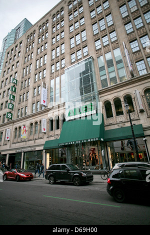Complexe Les Ailes ist ein Einzelhandel und Bürokomplex an der Saint Catherine Street in Montreal, Quebec. Stockfoto