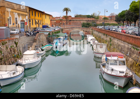 Livorno, Venezia Nuovo, Toskana, Italien Stockfoto