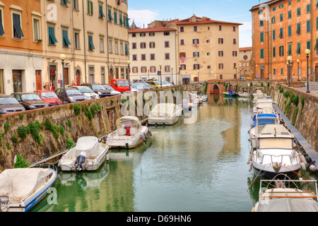 Livorno, Venezia Nuovo, Toskana, Italien Stockfoto