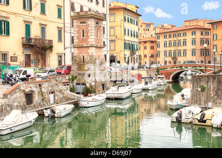 Livorno, Venezia Nuovo, Toskana, Italien Stockfoto